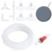 Pawfly aquarium air hose Standard air pump accessories set with air stone disc connector suction cups and check valve Aquarium air hose 4/6mm for ventilation of aquariums 2 m