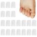 20Pcs Silicone Toe Protectors Toe Protectors Women Breathable Toe Covers Gel Toe Caps Toe Protectors for Runners for Corns Blisters and Ingrown Toenails Used for Both Males and Females Transparent 20pcs
