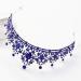 FORSEVEN Crystal Wedding Crown Tiara - Rhinestone Decor Headband for Women & Girls - Blue Princess Bridal Hair Ornament - Buy Online on GoSupps.com