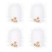 MWOOT White Feather Hair Jewelry - 4-Piece Elegant Hair Clips for Women 1920s Fascinators & Ice Skating Ballet Dancing Performance Accessories - Buy Online on GoSupps.com