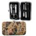 Cork Manicure Pedicure Kit 6 Pieces Stainless Steel Nail Scissors and Cuticle Tools Set with Eco-Friendly Cork Box
