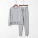 Womens Casual Sport Sweatshirt Trousers Set XL Grey Two-Piece Suit - Buy Online on GoSupps.com