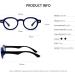OCCI CHIARI Retro Round Reading Glasses Blue | Unisex Readers 1.0-6.0 Magnification - Buy Online on GoSupps.com