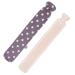 HomeTop Premium 2.25 Liters Rubber Hot Water Bottle w/Soft Gray Polka Dot Fleece Cover (Light Gray) Light Gray 2.25 Liters