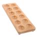 Gadpiparty Egg Tray Fridge Food Tray Eggs Refrigerator Wooden Tray Wood Egg Holder Egg Stand Acacia Double Row
