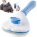 Self-Cleaning Slicker Brush for Dogs & Cats: Dog brushes for Grooming for Shedding Tangles Hair Gently Deshedding Cat Brush for Short Haired Cats & Long Haired Cats Paw