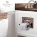 Rustic Farmhouse Toilet Paper Holder - Bathroom Rustic Country Decor - Autumn Alley Brown Wood Galvanized Metal Black Metal - Rustic Charm Accessory - Buy Online on GoSupps.com