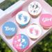 24 x Pre-Cut Gender Reveal 3 Edible Stand up Wafer/Rice Paper Cupcake Cake Dessert Toppers Party Boy or Girl Baby Shower Decorations (Gender Reveal 3)