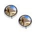 (Pyramids of Egypt) Round Pill Box 3 Compartment Pill Box Mini Decorative Pocket Purse Portable Travel Medicine Tablet Vitamin Holder Organizer Pill Case