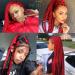 SOKU Red Pre Stretched Braiding Hair 24 Long - 4 Packs Synthetic Fiber Crochet Twist Braids | Soft Yaki Straight Texture - Red Color - Buy Online on GoSupps.com