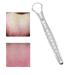 Samuliy tongue scraps made of metal for adults and children tongue cleaner for oral hygiene fresher breath and healthy mouth 2 pieces 2 pieces of anti-slip handle stainless steel tongue scrap