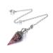 JOVIVI Pendulum Crystal Tourmaline Dowsing Crystals Pendulum Divination Scrying Healing Crystal Gemstone Quartz Stone Pendant for Reiki Grid Meditation Witchcraft Wicca Tourmaline Crystal Pendulum