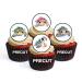PRECUT Turtles Edible Cupcake Toppers - Cute Turtles Theme Premium Thickness SWEETENED VANILLA - wafer card disc cake decorations (Pack of 12)