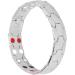 Magnet Therapy Bracelet - Hexagonal Design | Sleep Improvement & Titanium Steel Jewelry for Men & Women - Silver - Buy Online on GoSupps.com