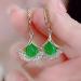 Earrings for Women Green Leaf Silver Stud Earrings Opal Leaf Buckle Earrings Premium Diamond Green Leaf Silver Stud Earrings Earrings for Women - Buy Online on GoSupps.com