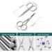 BEZOX 2pcs Scissors Set - Professional Nail, Cuticle, Eyebrow, Beard Trimming & Hair Cutting Scissors - Silver - Buy Online on GoSupps.com