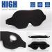 Soft Slow Rebound 3D Contoured Cup Sleep Eye Mask for Men Women - Adjustable Strap, Comfy Sleeping Eye Cover for Nap & Travel - Black - Buy Online on GoSupps.com