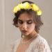 Zoestar Light Up Flower Headband Bridal Crown Headbands LED Floral Wreath Headpiece Luminous Festival Party Hair Accessories for Women and Girls (White) - Buy Online on GoSupps.com