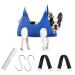 Aucenix Pet Grooming Hammock Harness for Small Dogs, Breathable Dog Grooming Sling with 4 Hooks, Durable Dog Hammock Restraint Bag Helper for Nail Clipper and Bath Grooming (M) Blue