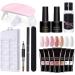 Gel Nail Kit 15ml 7 Colors Gel Extension Nail Kit with UV Lamp Nail File Clip Builder Gel Nail Kit Long-Lasting Gel Polish Starter Kit for Home Salon - Buy Online on GoSupps.com