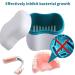 Denture Bath Case with Basket - Denture Cleaning Box and Soaking Cup for False Teeth - Retainer Holder and Cleaner Container (B) - Buy Online on GoSupps.com