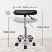 Square Rolling Stool with Adjustable Height and Swivel Wheels - Black - Buy Online on GoSupps.com