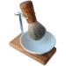 DOM Sir George Vegan Shaving Brush - Synthetic Hair with Olive Wood Handle | Eco-Friendly Grooming - Buy Online on GoSupps.com