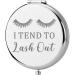TGBJE Eye Lash Pocket Mirror Lashes Girl Gift I TEND to Lash Out Compact Mirror for Women Girls Beautician Gift (lash out mirror)