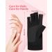 Meto UV Nail Gloves - UPF50+ Professional Fingerless UV Light Gloves for Gel Nails and Skin Protection (Black) - Buy Online on GoSupps.com