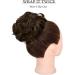 Yamel Messy Bun Scrunchie Human Hair Tousled Updo Hair Pieces - Brown Chignon, Wavy Curly Ponytail Extension for Women - Buy Online on GoSupps.com
