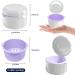 DIDATOOL Denture Cup Denture Bath Denture Cups for Soaking Dentures Denture Case with Lid Denture Bath with Rinsing Basket Easy to Carry and Clean Retainer Case Denture Cleaning kit (White) Round White - Buy Online on GoSupps.com