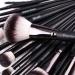 Black Makeup Brush Set - Eyebrow Mascara & Foundation Brushes | Premium Synthetic Makeup Tools for Flawless Application - Buy Online on GoSupps.com