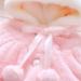 Baby Girl Faux Fur Hooded Cape Coat | Newborn Infant Winter Clothes | Pink 6-12 Months - Buy Online on GoSupps.com