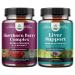 Bundle of High Strength Hawthorn Berry Capsules with Leaf & Flower Extract 4:1 for Healthy Heart & Digestion and Liver Cleanse Detox & Repair - Milk Thistle Supplement for Digestion & Immune Health