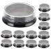 NOLITOY 20pcs Eye Shadow Box Lip Balm Containers Travel Accessories Nail Art Accessory Storage Organizer Black 3.9x3.9cm