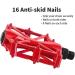 Aluminum CNC Mountain Bike Pedals | Lightweight Platform Pedals for BMX/MTB | 16 Anti-Skid Pins | Red - Buy Online on GoSupps.com