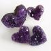 Natural Crystal Rough Choice of Gifts 1pc 40mm-70mm Rough Natural Heart Shaped Amethyst Geode Cluster Crystals Stones Vibration Stone (Size : 1pc 70mm)