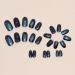 24 Pieces French Cat Eye Almond Press-On Nails | Short Oval Acrylic False Nails for Women & Girls - Perfect for Parties & DIY - Buy Online on GoSupps.com