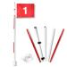 Anley 6 Ft Height Golf Flagsticks with Putting Cup Set - Golf Pin Flag Sticks Pole for Standard Professional Golf Course, Driving Range Backyard, Garden Golf - Detachable and Portable 5-Section Design
