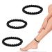 Anti-swelling of black obsidian slimming foot chain lymphatic drainage natural magnetic therapy Obsidian pearl bracelet footkett anti-varicose footket B-3 black