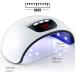 Eurobuy Nail Dryer 54W 18 UV LED Nail Lamp Fast Curing USB Nail Dryer with 3 Timer Setting Automatic Sensor LCD Display Nail Lamp for Gel Polish UV LED Gel Nail Art Manicure White - Buy Online on GoSupps.com