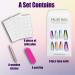 QINGGE Colorful Gradient Rhinestone Press On Nails - 24Pcs Long Coffin Fake Nails for Women - Buy Online on GoSupps.com