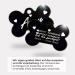 Ibera Gifts - Personalized Bone-Shaped Pendants for Medium to Large Dogs & Cats | Custom Engraved Collar Tags in Black Heart Design - Buy Online on GoSupps.com