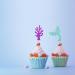 Mermaid Cupcake Toppers Under The Sea Themed Party Cake Decor Pink&Blue Glitter Cake Decorations for Girl's Birthday Wedding/Little Mermaid Themed Party Supplies - 24pcs - Buy Online on GoSupps.com