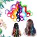 18 Inch Curly Hair Clip-In Extensions | Natural Synthetic Wig - Colorful Pink & Blue for Girls - Buy Online on GoSupps.com
