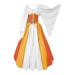 HANXIULIN women's dress winter glitter evening dresses cocktail dress glitter women's evening dresses casual dress ball gown yellow M