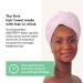 AQUIS Hair Wrap Microfiber Towel - Soft Pink, 10 x 29 Inch | Dries Hair 50% Faster | Hands-Free Button-Loop Closure - Buy Online on GoSupps.com