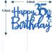 Tenhaisi Glittery Navy Blue Happy 35th Birthday Cake Topper Cake Topper for 35th Birthday Fabulous 35th Birthday Decoration - Buy Online on GoSupps.com