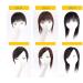 Real Human Hair Clip in Toppers with Bangs Women's Crown Hairpieces Wiglet for Thinning Hair (12" Dark Brown) - Buy Online on GoSupps.com