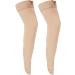 Thigh-High Compression Stockings for Varicose Veins | Beige 23 32 mmHg Closed Toe Unisex Sports | Silicone Band Opaque - Buy Online on GoSupps.com
